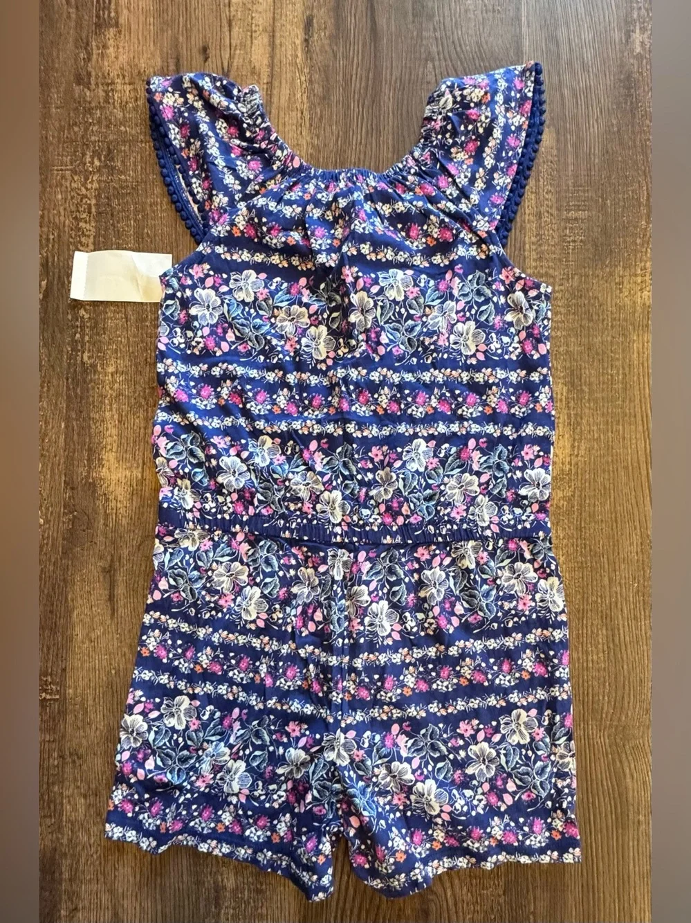 OshKosh B'gosh Navy Floral Girls Romper